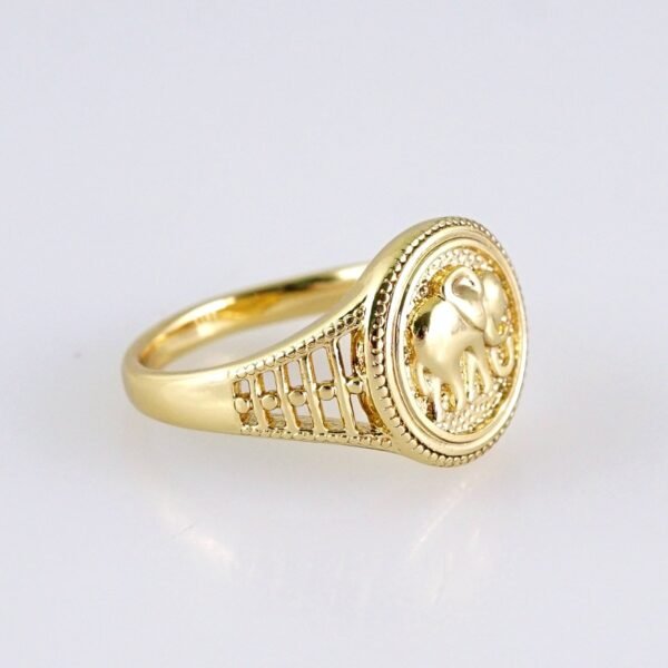 R640 RING - ANILLO - Plain - 14K Real Color - Image 2