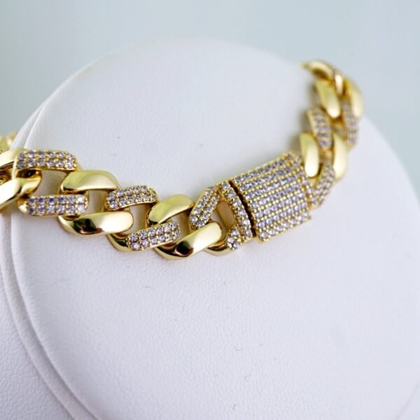 Gargantilla & Pulsera/ Choker /Bracelet/ 14K Real Color/ Zircon Stone/8mmx45cm// SET1172 - Image 3