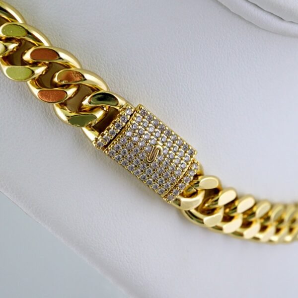 Gargantilla & Pulsera / Choker W/ Bracelet/  14K Real Color/  Zircon Stone/  10mmx45cm// SET1215 - Image 2