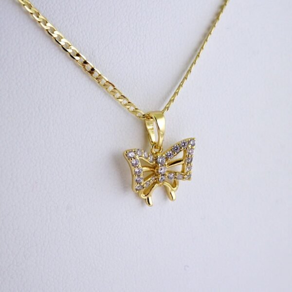 Cadenas & Colgantes/ Chain/Pendants/ Zircon Stone/ 14K Real Color/ 2mmx45cm// SET1253 - Image 2