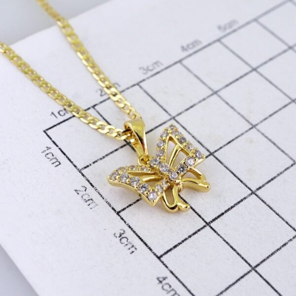 Cadenas & Colgantes/ Chain/Pendants/ Zircon Stone/ 14K Real Color/ 2mmx45cm// SET1253 - Image 3