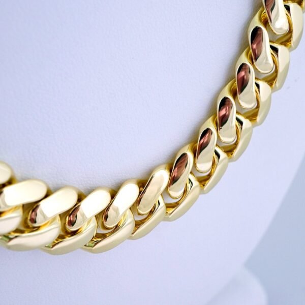 Cadenas & Pulseras/ Chain & Bracelet/  14K Real Color/Plain/  Cierre Original/  14mmx60cm// SET1265 - Image 2