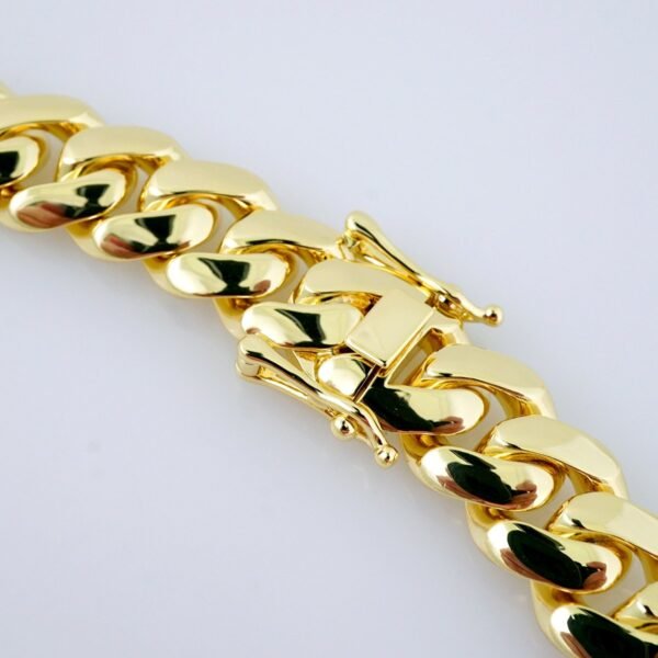 Cadenas & Pulseras/ Chain & Bracelet/  14K Real Color/Plain/  Cierre Original/  14mmx60cm// SET1265 - Image 5