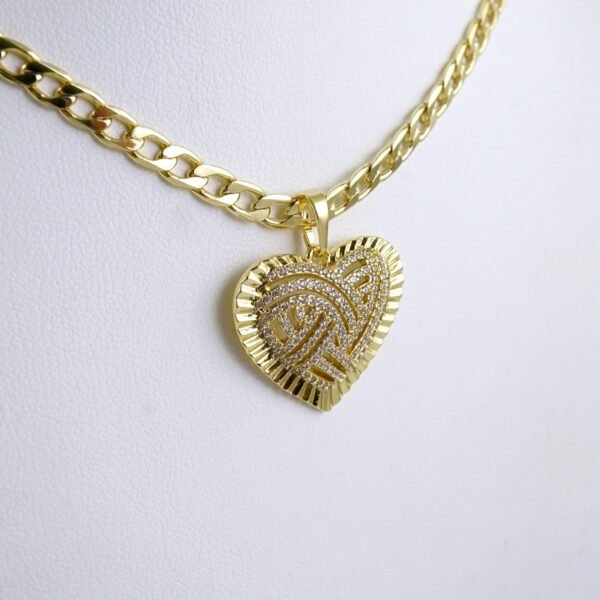 Cadenas & Colgantes/ Chain/Pendants/ Zircon Stone/ 14K Real Color/ 4mmx45cm// SET1293 - Image 2