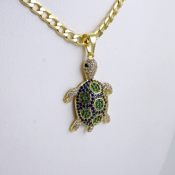 Cadenas & Colgantes/ Chain/Pendants/ Zircon Stone/ 14K Real Color/ 4mm// SET1294 - Image 2