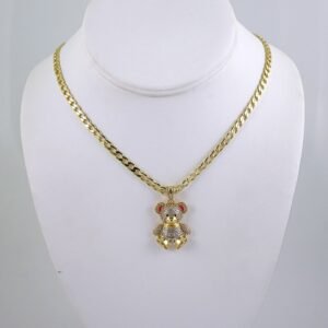 Cadenas & Colgantes/ Chain/Pendants/ Zircon Stone/ 14K Real Color/ 4mmx45cm// SET1295