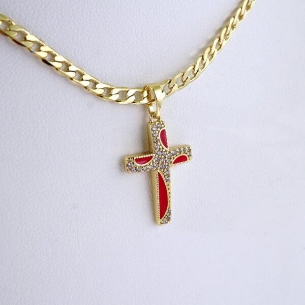 Cadenas & Colgantes/ Chain/Pendants/ Zircon Stone/ 14K Real Color/ 3mmx45cm// SET1298 - Image 2