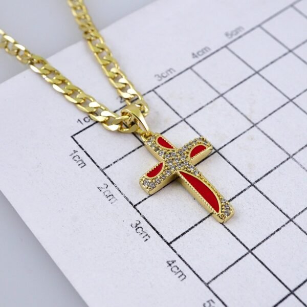 Cadenas & Colgantes/ Chain/Pendants/ Zircon Stone/ 14K Real Color/ 3mmx45cm// SET1298 - Image 3
