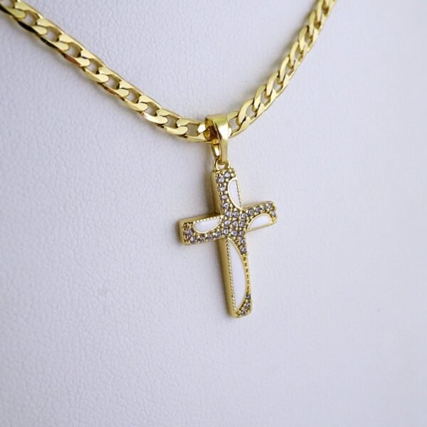 Cadenas & Colgantes/ Chain/Pendants/ Zircon Stone/ 14K Real Color/ 3mmx45cm// SET1299 - Image 2