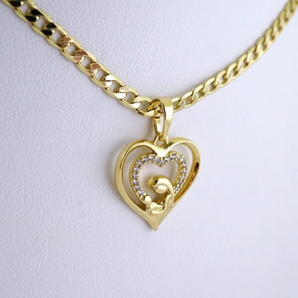Cadenas & Colgantes/ Chain/Pendants/ Zircon Stone/ 14K Real Color/ 3mmx45cm// SET1300 - Image 2