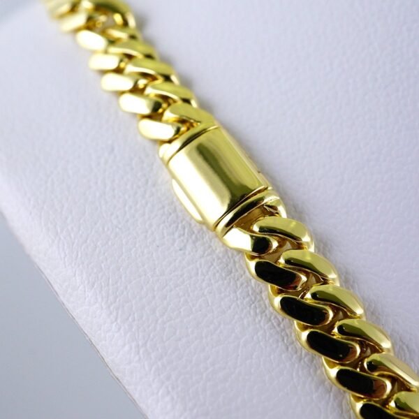 Cadenas & Pulseras/ Chain & Bracelet/ 14K Real Color/Plain/ Cierre Original/ 6mmx60cm// SET1301 - Image 4