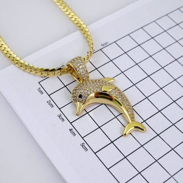 Gargantilla & Colgantes- Choker W/ Pendants- 14K Real Color- Zircon Stone- 5mmx45cm-SET1310 - Image 3