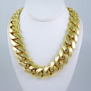 Cadenas/ Chain / 14K Real Color/Plain/ Cierre Original/ 25mmx60cm// SET1311