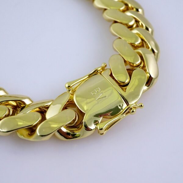 Cadenas/ Chain / 14K Real Color/Plain/ Cierre Original/ 25mmx60cm// SET1311 - Image 3