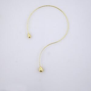 Gargantilla-Choker W-Plain-14K Real Color- Stainless Steel- 3mmx45cm-SET1328