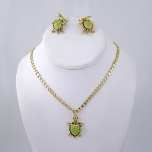 Cadenas & Colgantes & Earrings/ Chain W/Pendants / 14K Real Color/ Zircon Stone/ 4mmx45cm// SET1329