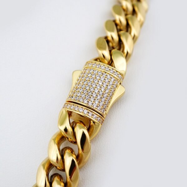 Chains/ Cadenas/ Zircon Stone/ 14K Real Color/  Estilo Monaco/ 14mmx60cm// SET715 - Image 2