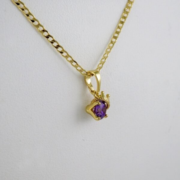 Cadenas & Colgantes & Earrings/ Chain W/Pendants /  14K Real Color/  Zircon Stone/  2mmx45cm// SET970 - Image 3