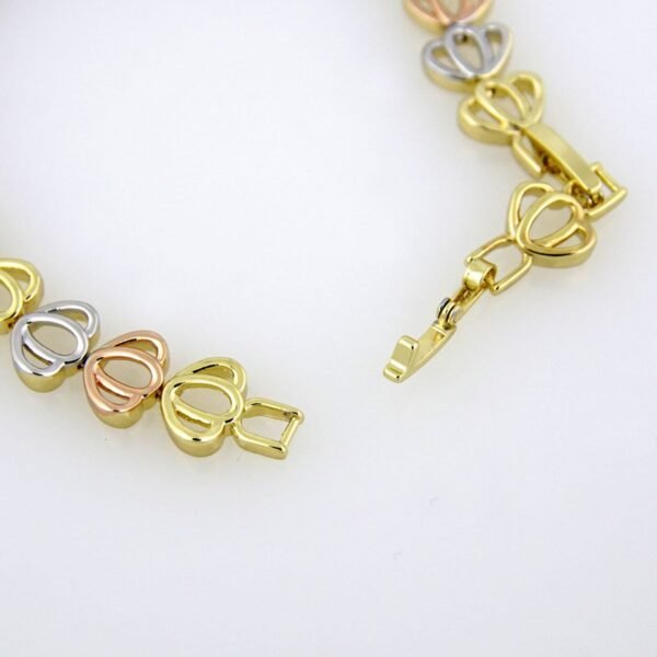 Bracelets Woman/ Manillas Mujer/ Zircon Stone/Three Tone/ 3 Colores/FREE SHIPPING OVER $50.00 DOLLAR PURCHASE///BB086 - Image 3