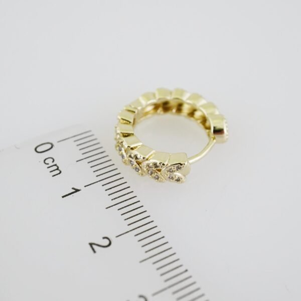 E1904 Earrings - Aretes - Zircon Stone - 14K Real Color - Image 3
