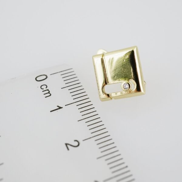 E1907 Earrings - Aretes - Zircon Stone - 14K Real Color - Image 3