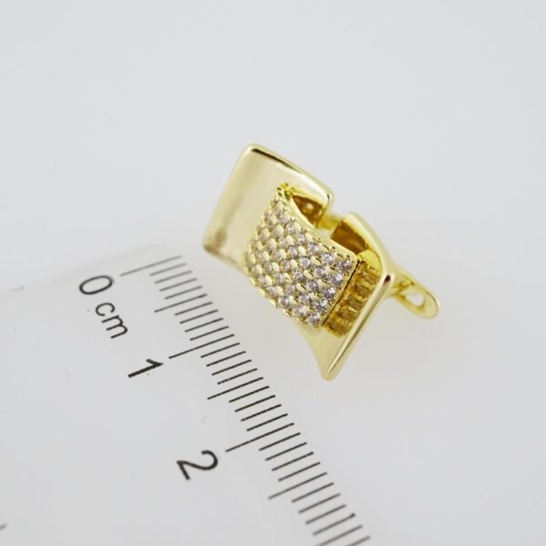 E1916 Earrings - Aretes - Zircon Stone - 14K Real Color - Image 3