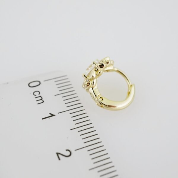 E1917 Earrings - Aretes - Zircon Stone - 14K Real Color - Image 3