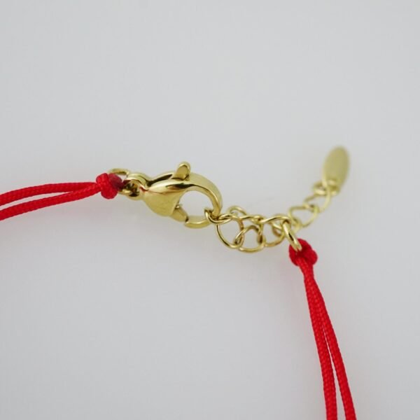 B1390 Bracelet - Pulseras - Zircon Stone - 14K Real Color - Hilito Rojo - Image 3