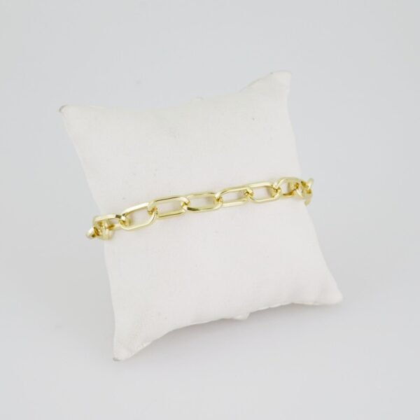 B1395  Bracelet - Pulseras - Plain - 14K Real Color