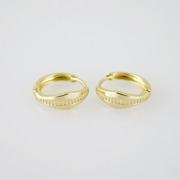 E1949 Earrings - Aretes - Plain - 14k Real Color
