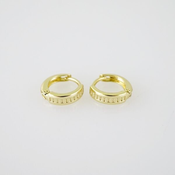 E1950 Earrings - Aretes - Plain - 14k Real Color