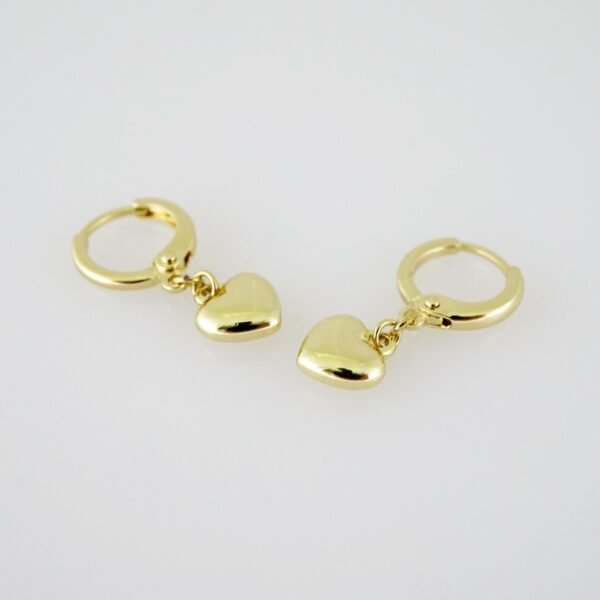 E1957 Earrings - Aretes - Plain - 14k Real Color
