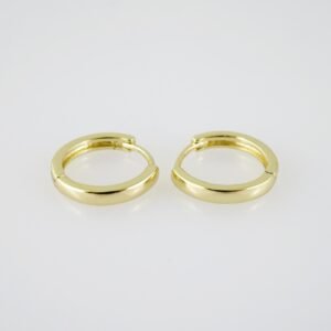 E1968 Earrings - Aretes - Plain - 14k Real Color