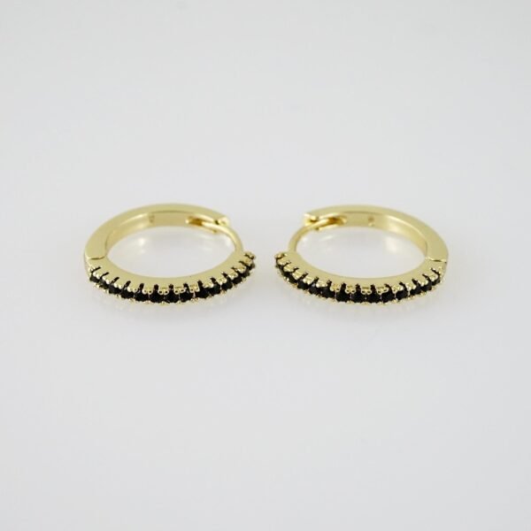 E1971 Earrings - Aretes - Zircon Stone - 14K Real Color