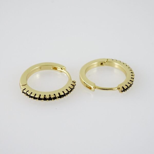E1971 Earrings - Aretes - Zircon Stone - 14K Real Color - Image 2
