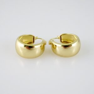 E1975 Earrings - Aretes - Plain - 14k Real Color