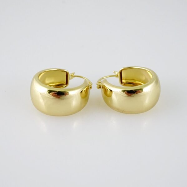 E1975 Earrings - Aretes - Plain - 14k Real Color