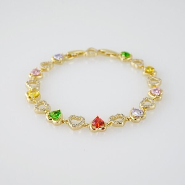B1405 Bracelet - Pulseras - Zircon Stone - 14K Real Color - Image 2