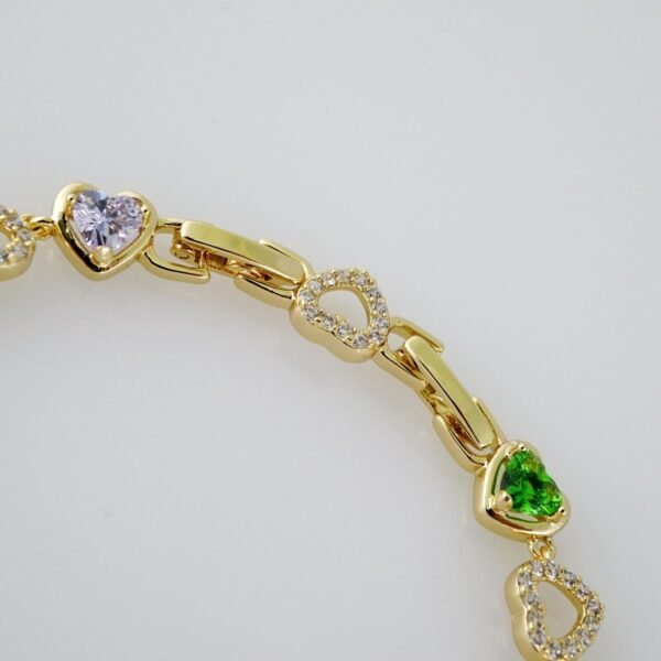 B1405 Bracelet - Pulseras - Zircon Stone - 14K Real Color - Image 3