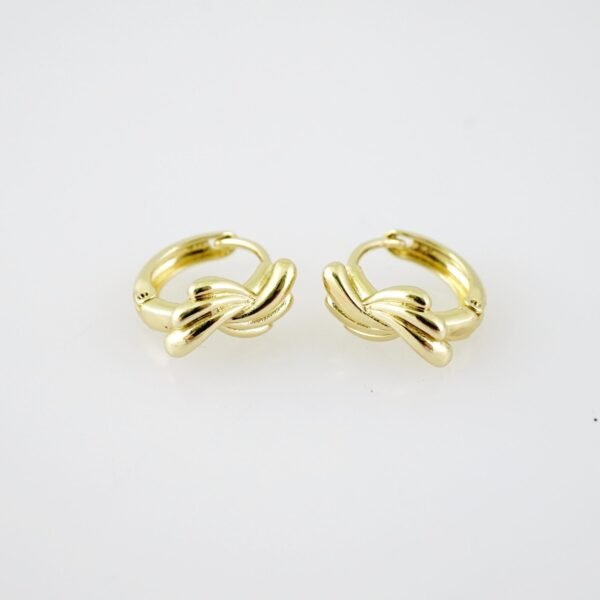 E1984 Earrings - Aretes - Plain - 14k Real Color