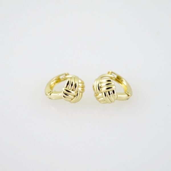 E1985 Earrings - Aretes - Plain - 14k Real Color