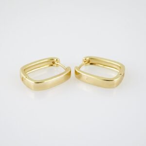 E1986 Earrings - Aretes - Plain - 14k Real Color
