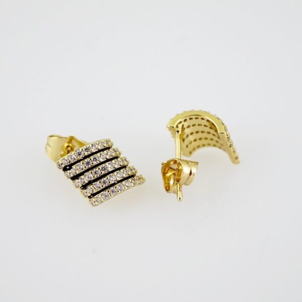 E2000 Earrings - Aretes - Zircon Stone - 14K Real Color - Image 2