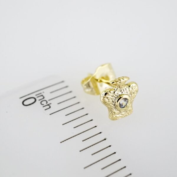 E2009 Earrings - Aretes - Zircon Stone - 14K Real Color - Image 3