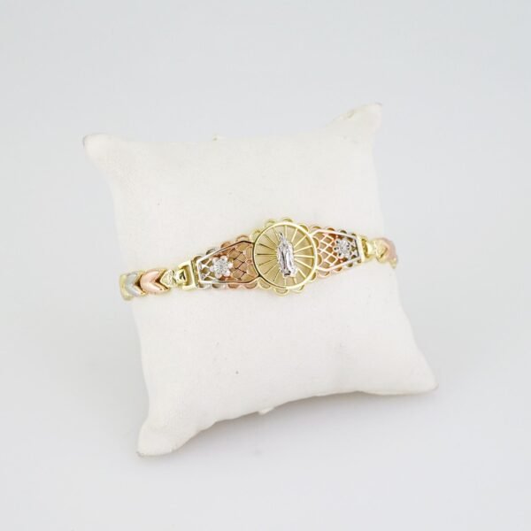 B1408 Bracelet - Pulseras - Zircon Stone - Three Tone