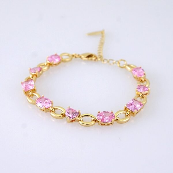 B1377 Bracelet - Pulseras - 14K Real Color - Pink - Image 2