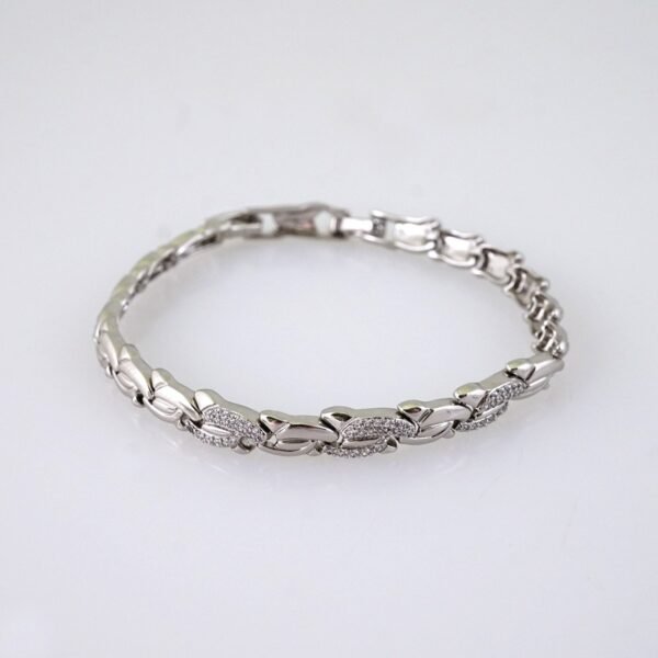 B1362 Bracelet - Pulseras - Zircon Stone - Silver Color - Image 2