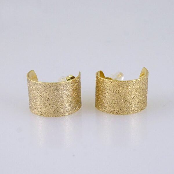 E1750 Earrings Women/ Aretes Dama/ Plain/ 14k Real Color/