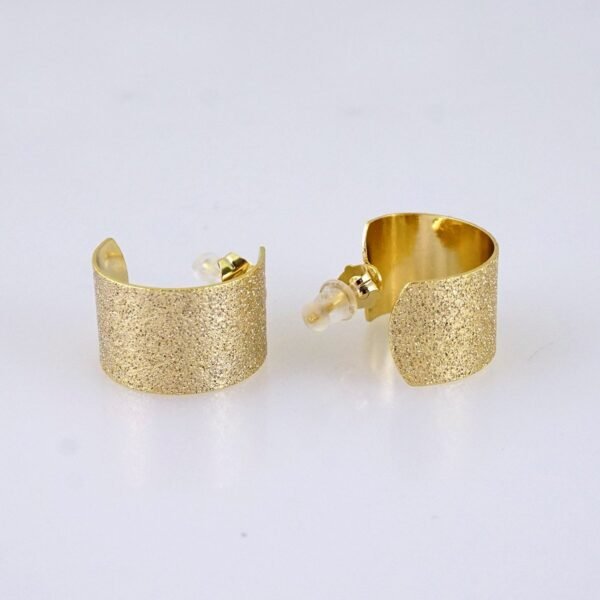 E1750 Earrings Women/ Aretes Dama/ Plain/ 14k Real Color/ - Image 2