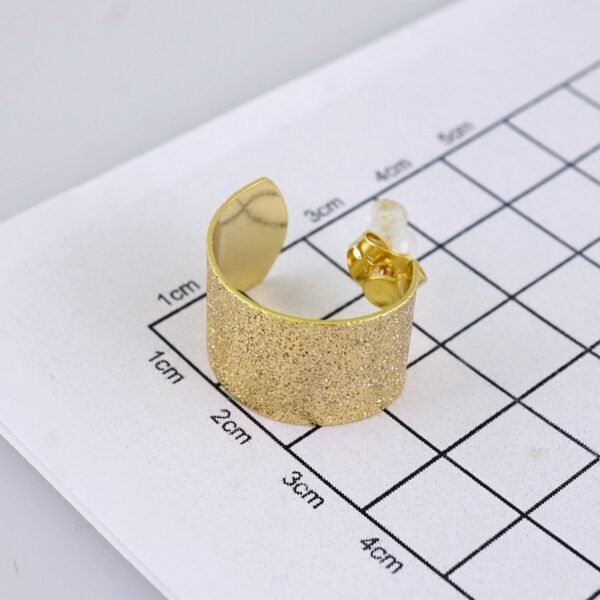 E1750 Earrings Women/ Aretes Dama/ Plain/ 14k Real Color/ - Image 3